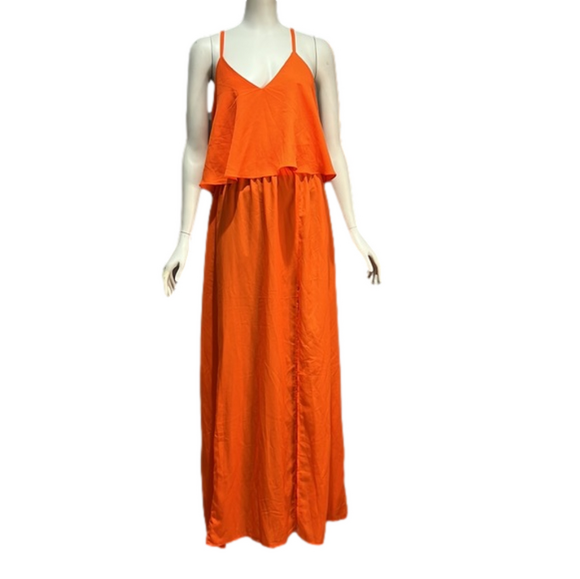 Zingara Dresses & Skirts - Zingara Orange Layered Look Maxi Dress Size 2